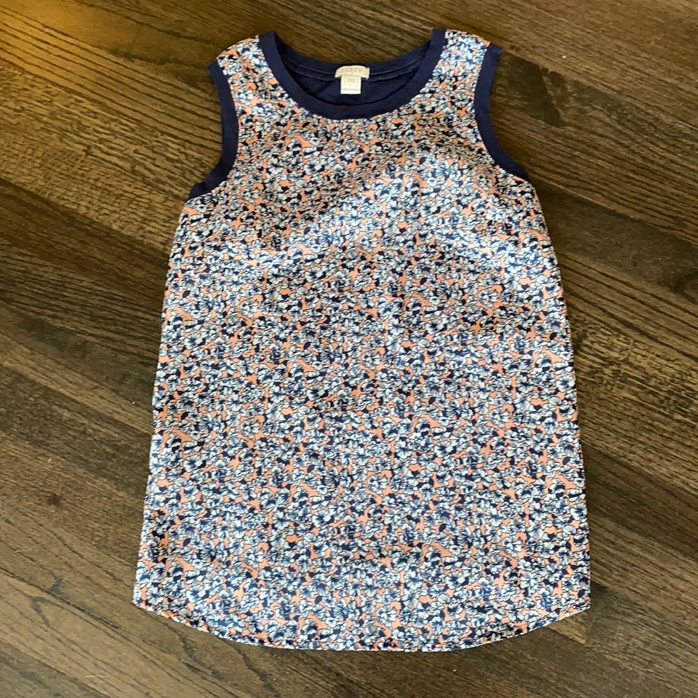 J. Crew Blue Floral Tank XXS EUC
